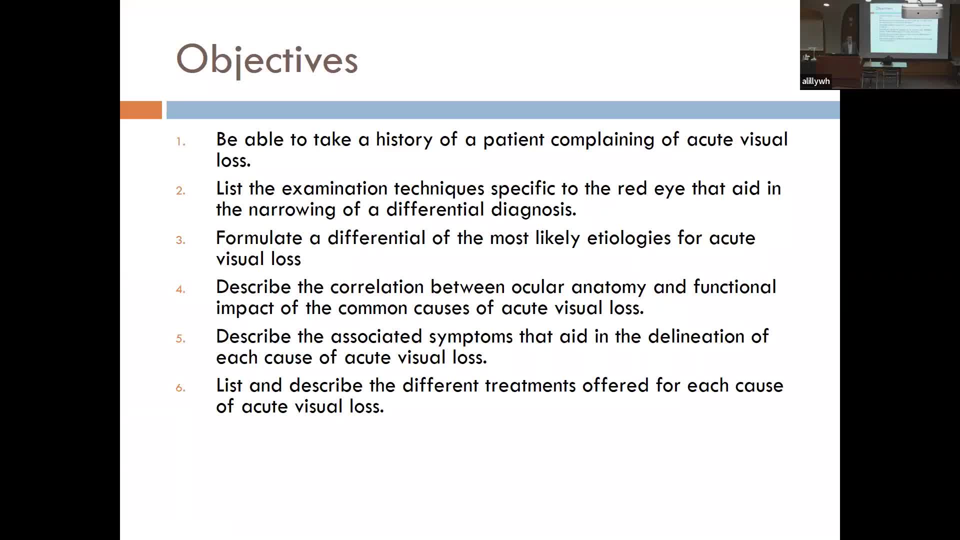 Neuro - Acute vision loss - AIWMU | Lumina Media Player
